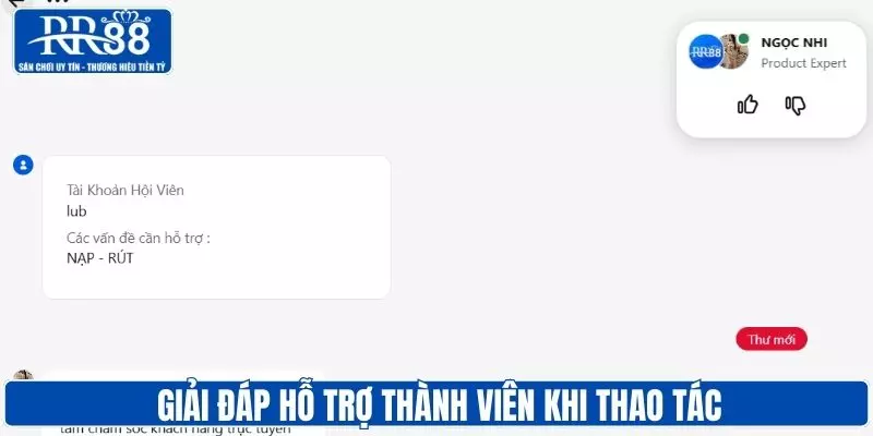 Giải đáp, hỗ trợ người chơi trong quá trình thao tác